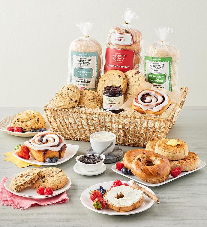 Deluxe Bakery Gift Basket featuring Wolferman's® New York Bagels