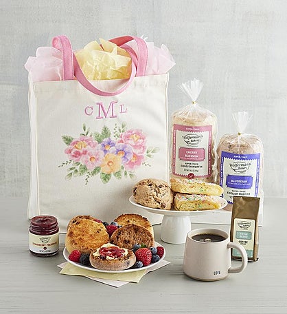 Personalized Bright Blooms Tote Gift