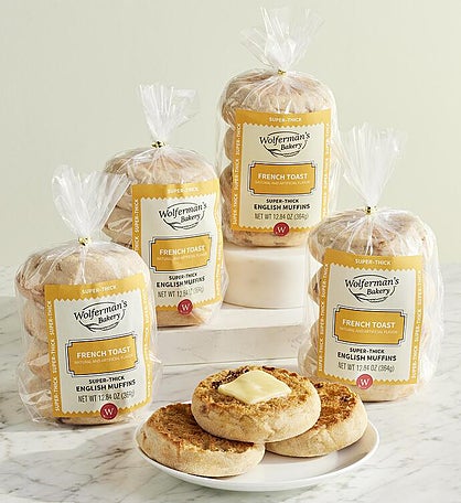French Toast Super-Thick English Muffins - 4 Packages