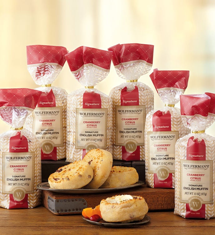 Cranberry Citrus Super Thick English Muffins   6 Packages