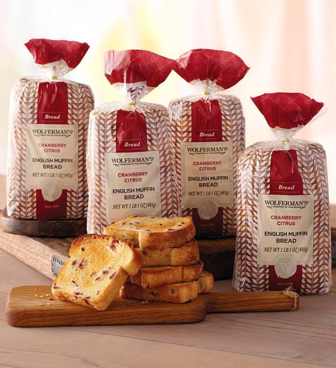 Cranberry Citrus English Muffin Bread 4 Pack