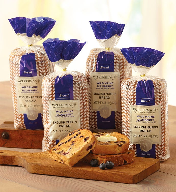 Wild Maine Blueberry English Muffin Bread 4 Pack