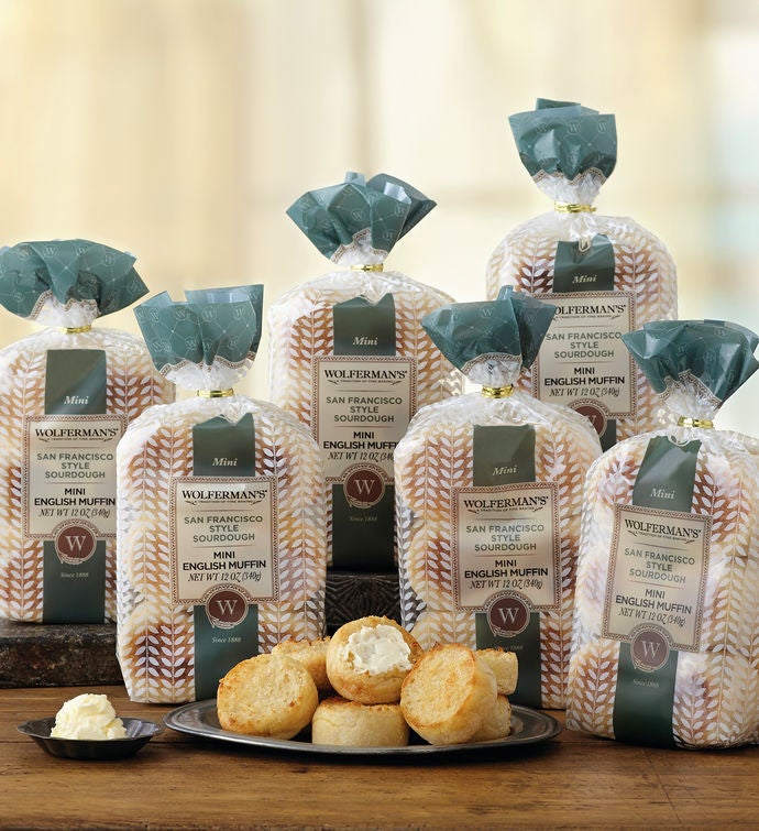 San Francisco Style Sourdough Mini English Muffins   6 Packages
