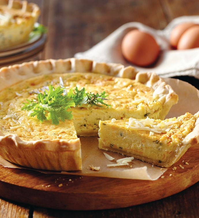 Triple Cheese and Caramelized Onion Quiche | Wolferman's