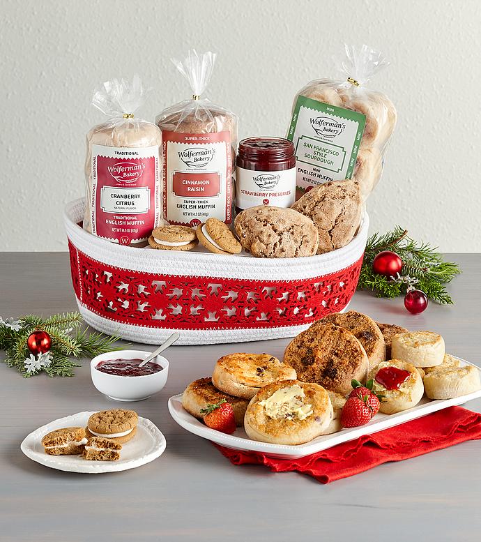 Season's Greetings Bakery Gift Basket Wolferman's