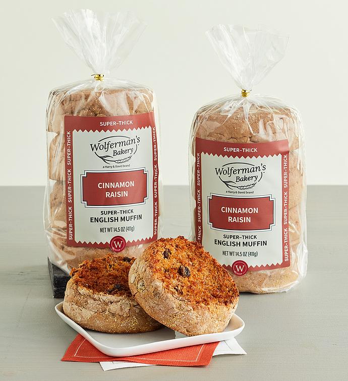 Cinnamon Raisin Super Thick English Muffins   2 Packages