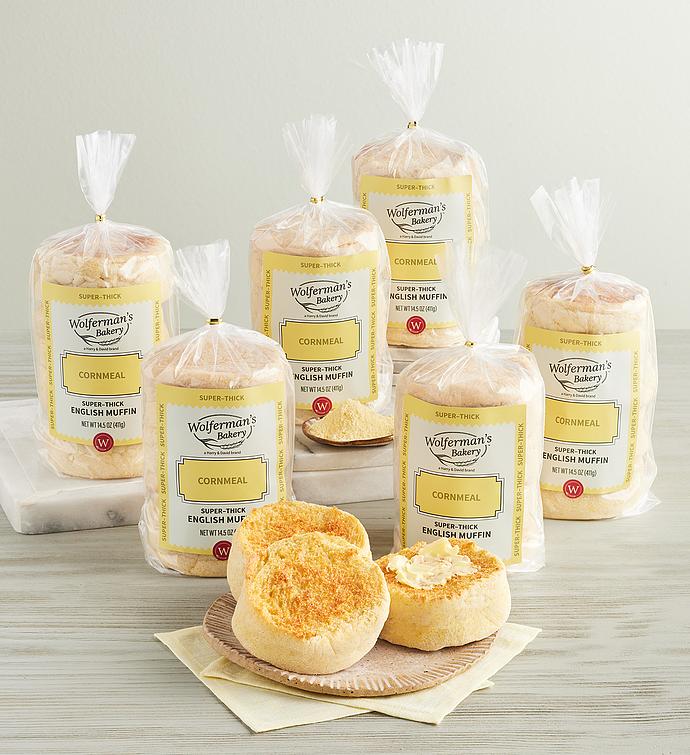 Cornmeal Super-Thick English Muffins - 6 Packages