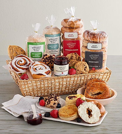 Grand Bakery Gift Basket featuring Wolferman's® New York Bagels