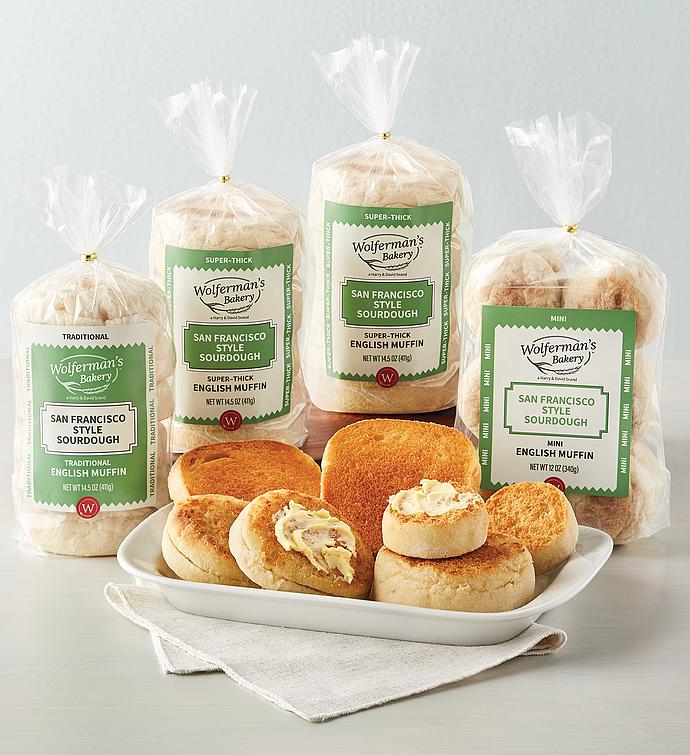 San Francisco Style Sourdough English Muffin Variety Assortment