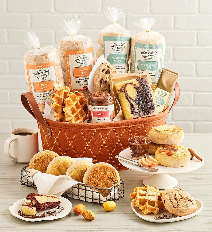 Autumn Mornings Gift Basket Wolferman's