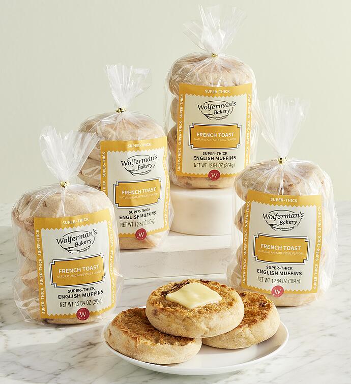 French Toast Super-Thick English Muffins - 4 Packages