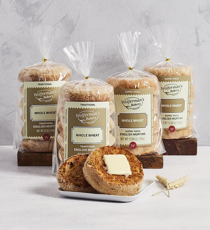 Wolferman's® Whole Wheat English Muffin Sampler   4 Pack